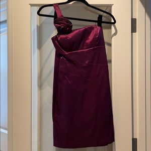 One-Shoulder Purple Dress